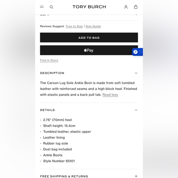 TORY BURCH ANKLE BOOT - Picture 2 of 7